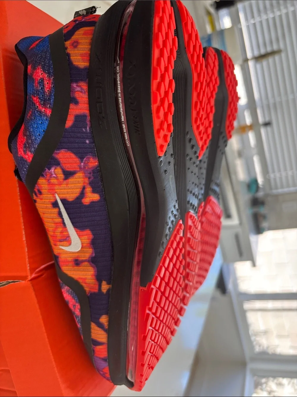 Nike Men's Multicolor Blue Red Graphic Running Sneakers